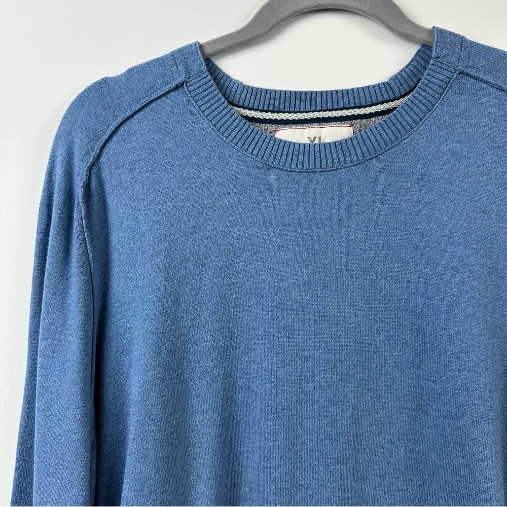 Banana Republic Heritage Lightweight XL Check photos Crewneck Light Blue Sweater